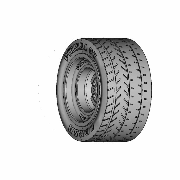 Fiat 131 Abarth Gr.4 Cromodora Rear Wheels 11X15 | 3D Engineering Design File