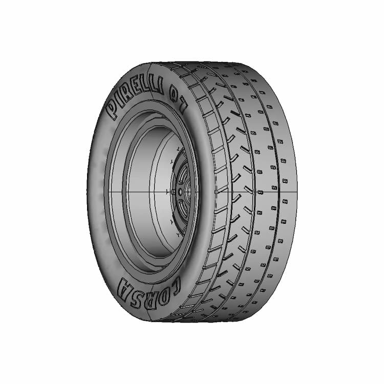 Fiat 131 Abarth Gr.4 Cromodora Front Wheels 8X15 | High-Quality CAD Model