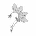 Three Stars And The Sun Earcuff | 3D Engineering Design File_0_90_degree_snapshot