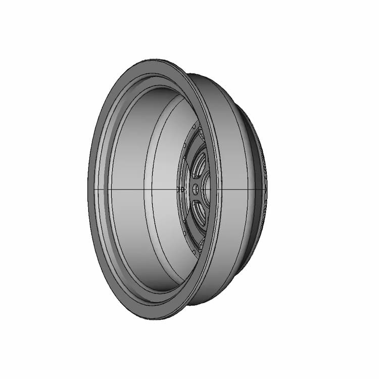 Fiat 131 Abarth Gr4 Cromodora Wheel 5X15 Barrel - Downloadable CAD Representation