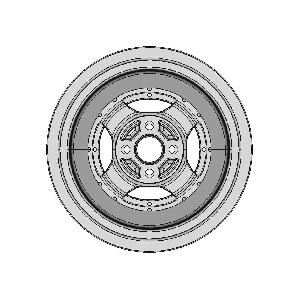Fiat 131 Abarth Gr4 Cromodora Wheel 5X15 Barrel - Downloadable CAD Representation_0_90_degree_snapshot