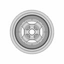 Fiat 131 Abarth Gr4 Cromodora Wheel 5X15 Barrel - Downloadable CAD Representation_0_90_degree_snapshot
