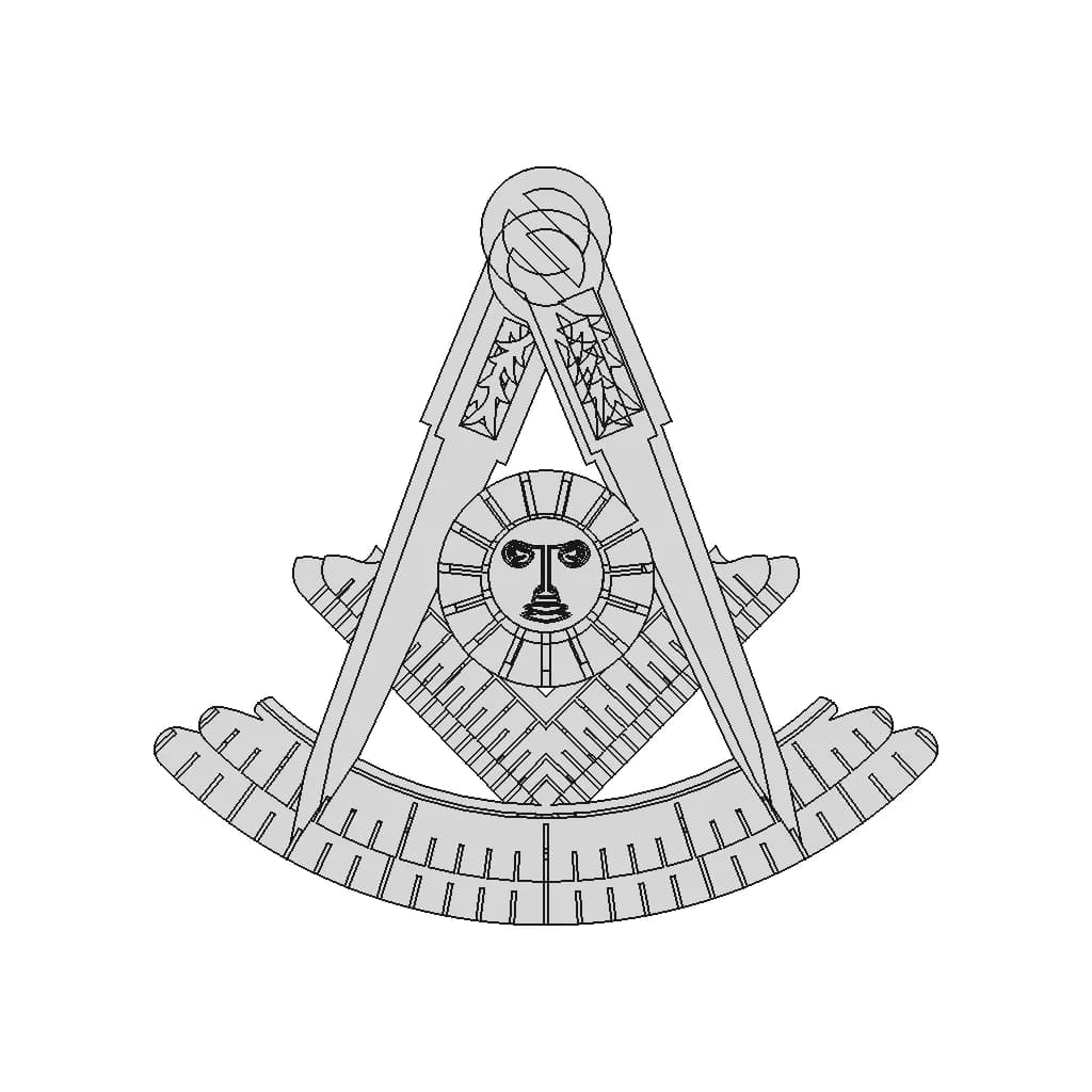 Masonic Past Master'S Jewel - Standard Mechanical Component_90_0_degree_snapshot