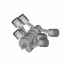 V Type Piston-Crankshaft Assembly | 3D Engineering Design File_60_30_degree_snapshot