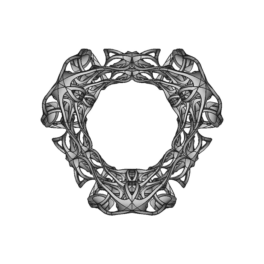 Organic Shape Decoration | 3D Engineering Design File_0_0_degree_snapshot