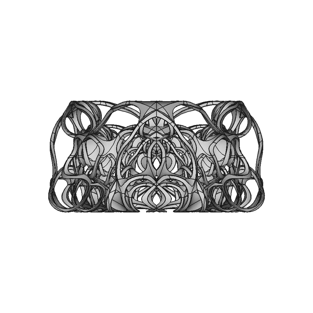 Organic Shape Decoration | 3D Engineering Design File_90_0_degree_snapshot