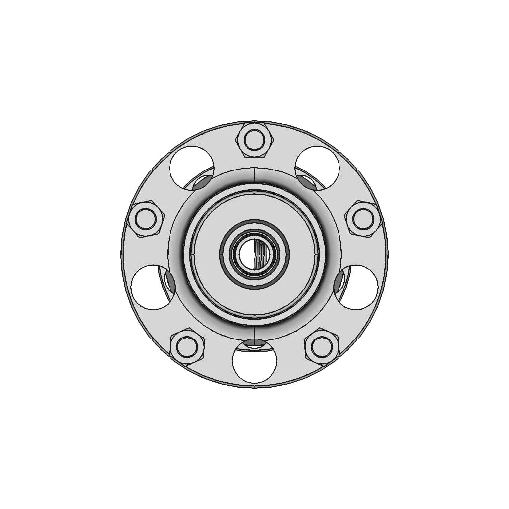 Alfa Romeo Group A Center Lock Hub Part 3 - Assembly - Downloadable CAD Representation_0_90_degree_snapshot
