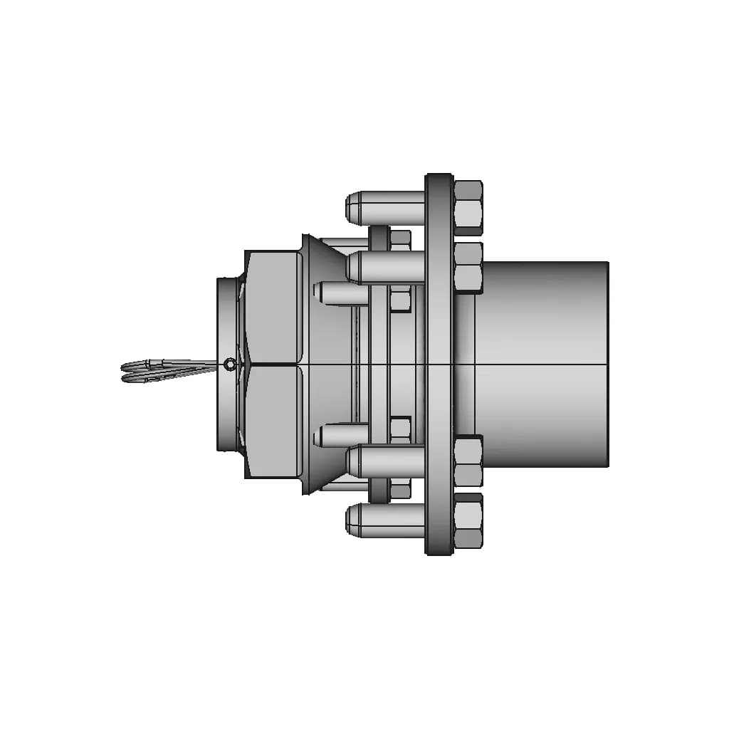 Alfa Romeo Group A Center Lock Hub Part 3 - Assembly - Downloadable CAD Representation_90_0_degree_snapshot