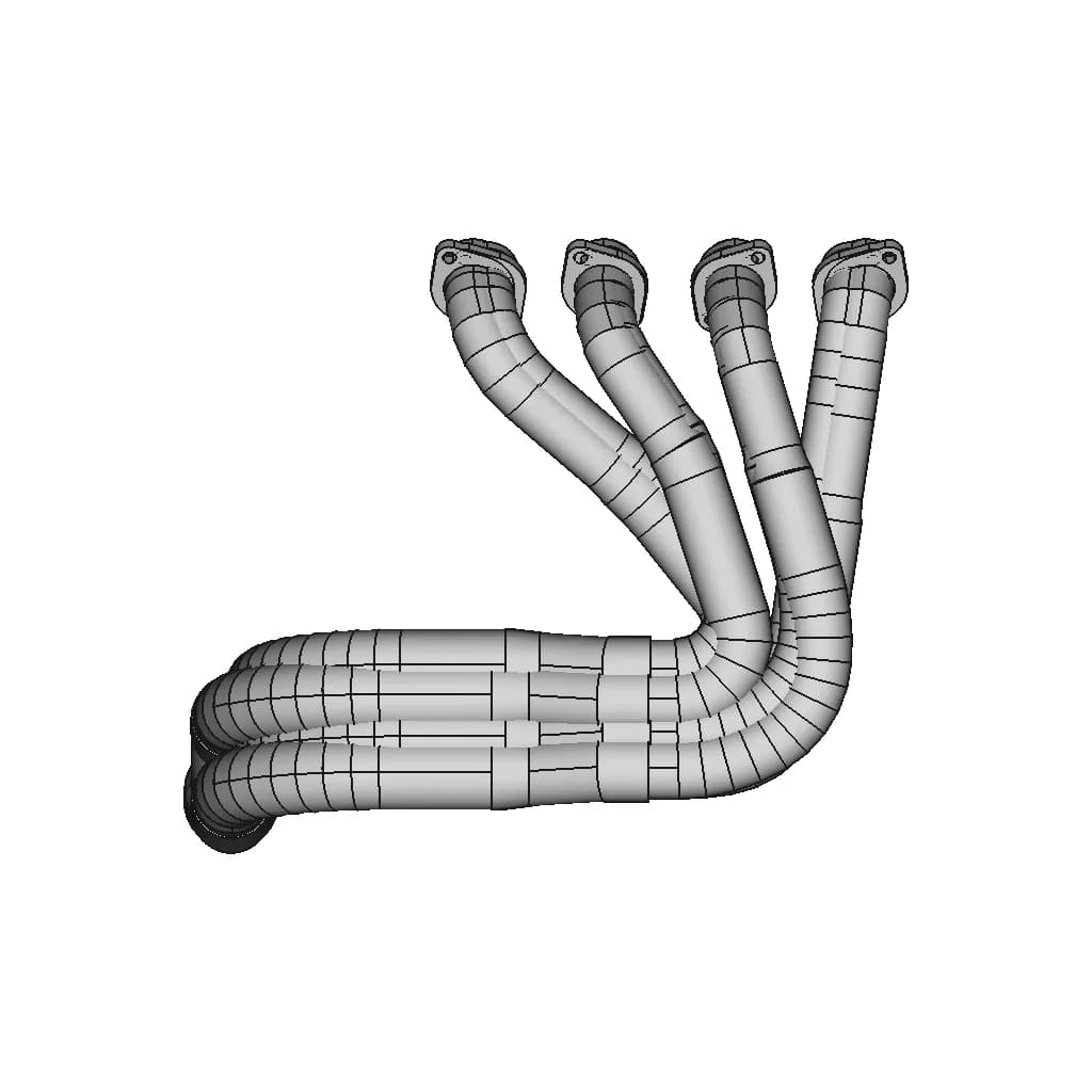 Выпускной Коллектор Smoke Muffler Indonesia (Suzuki Gsx1300) | 3D Engineering Design File_0_0_degree_snapshot