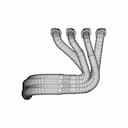 Выпускной Коллектор Smoke Muffler Indonesia (Suzuki Gsx1300) | 3D Engineering Design File_0_0_degree_snapshot