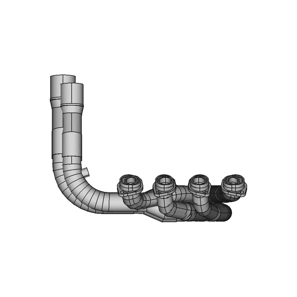 Выпускной Коллектор Smoke Muffler Indonesia (Suzuki Gsx1300) | 3D Engineering Design File_270_0_degree_snapshot