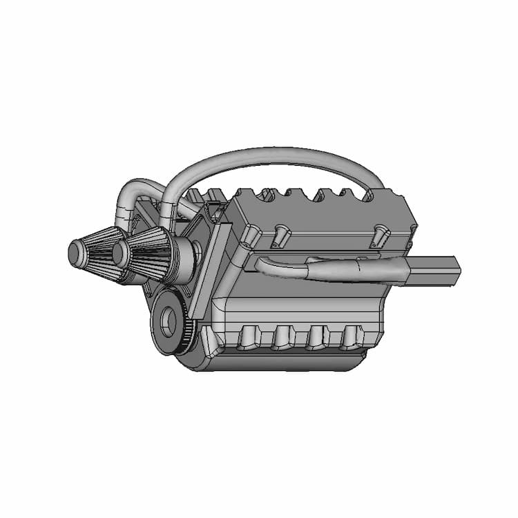 V6 Engine | 3D Engineering Design File