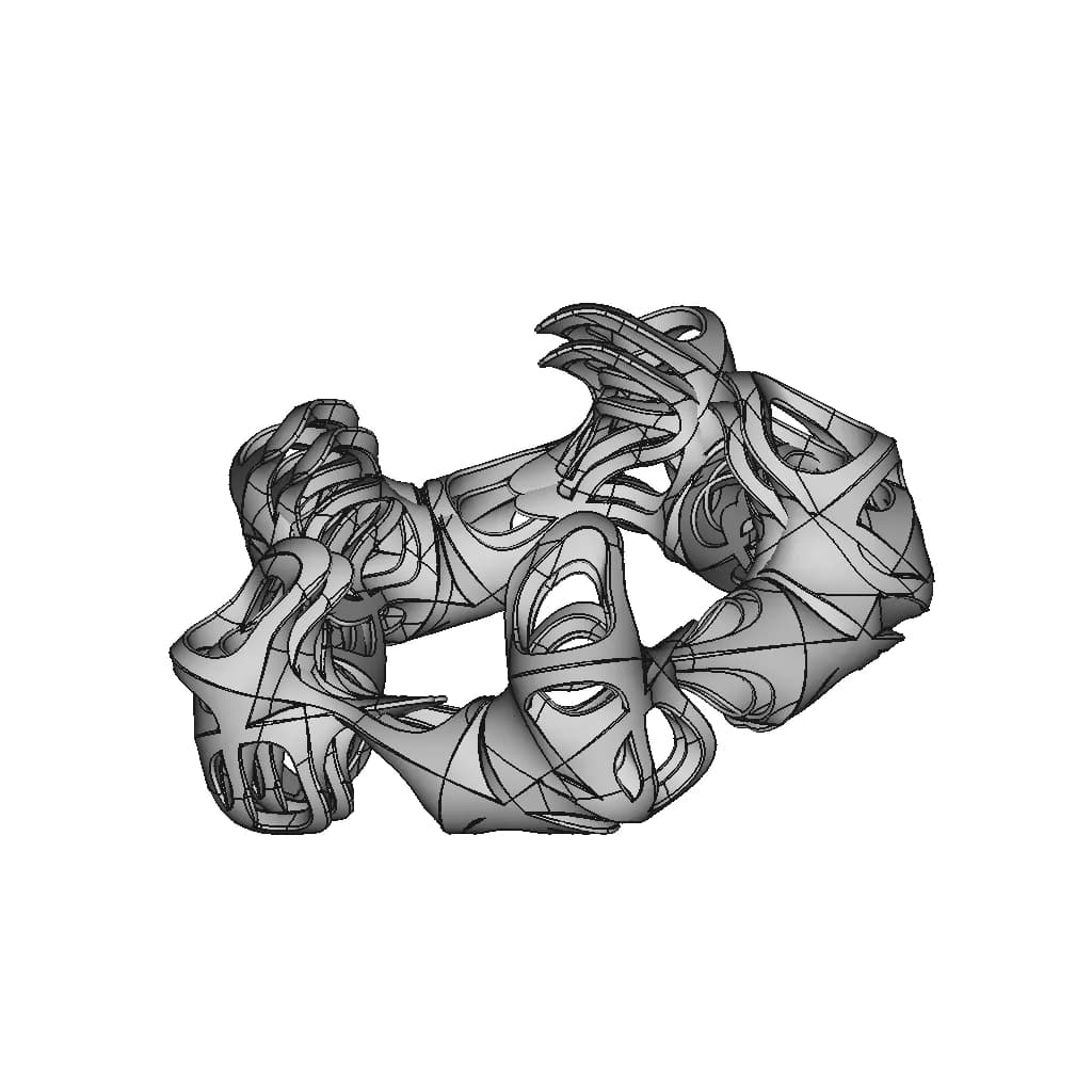Organic Ring Design 08 | High-Quality CAD Model_60_30_degree_snapshot