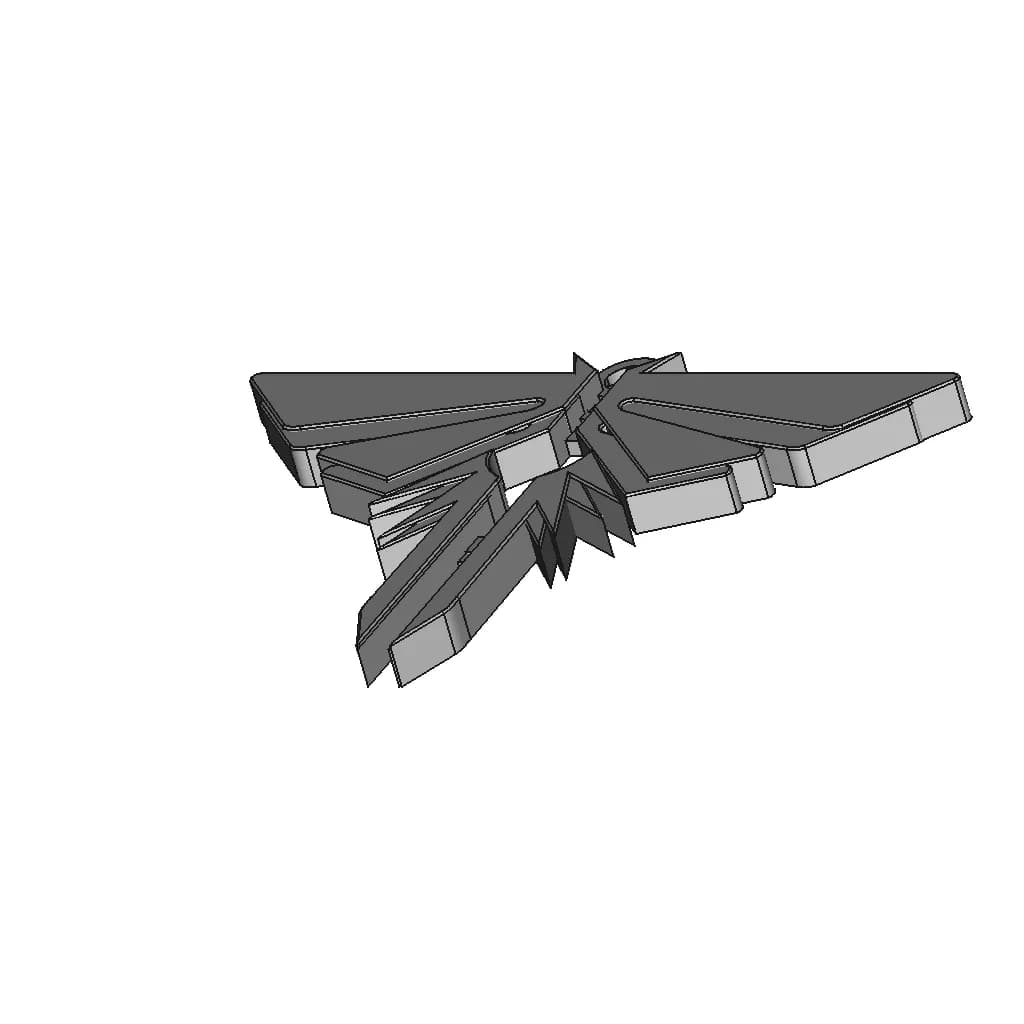 Firefly Necklace The Last Of Us - Downloadable CAD Representation_60_30_degree_snapshot
