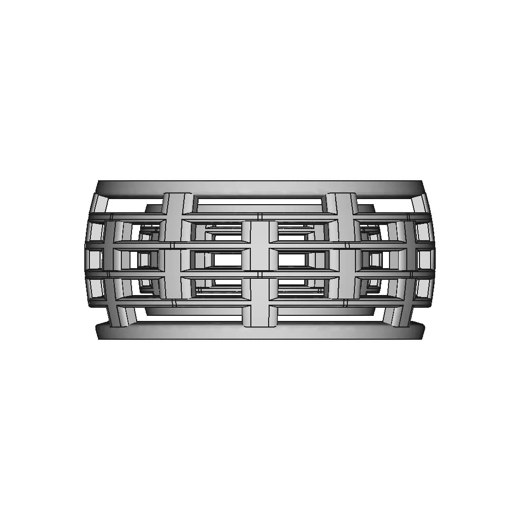 Abstract Ring Carbon White Gold Yellow Green Rose - Downloadable CAD Representation_0_90_degree_snapshot