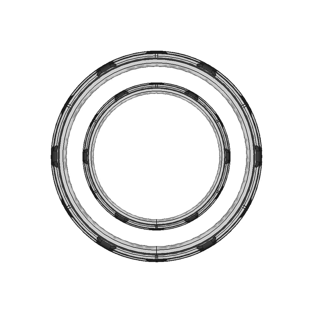 Abstract Ring Carbon White Gold Yellow Green Rose - Downloadable CAD Representation_90_0_degree_snapshot
