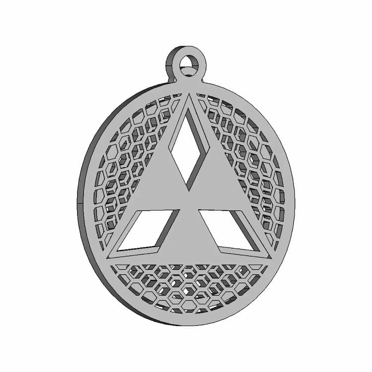 Mitsubishi Keychain | 3D Engineering Design File