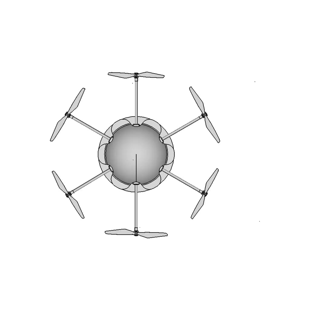 Drone(Hexacopter) | High-Quality CAD Model_270_0_degree_snapshot