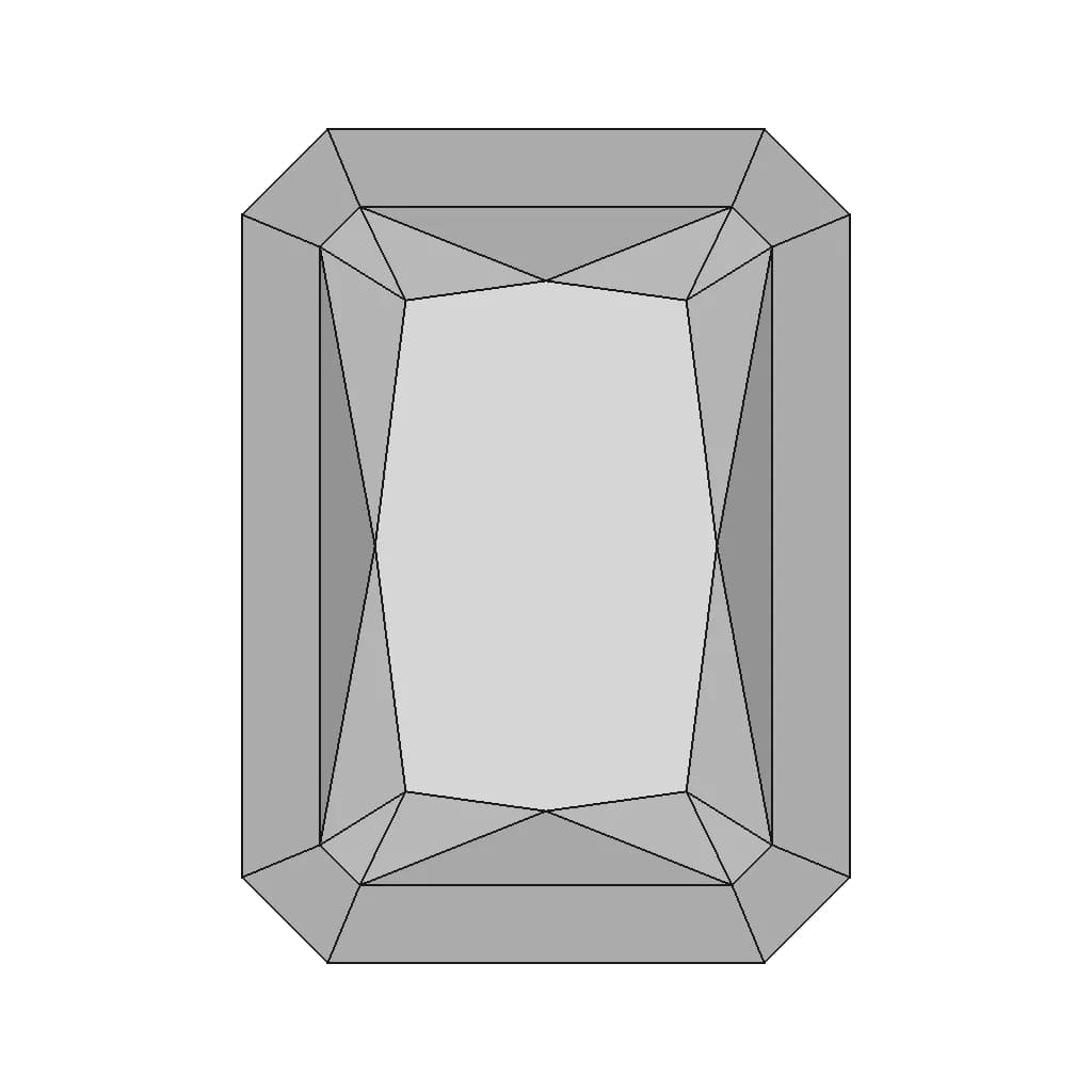 Radiant Cut Diamond | High-Quality CAD Model_0_0_degree_snapshot