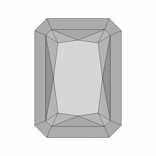 Radiant Cut Diamond | High-Quality CAD Model