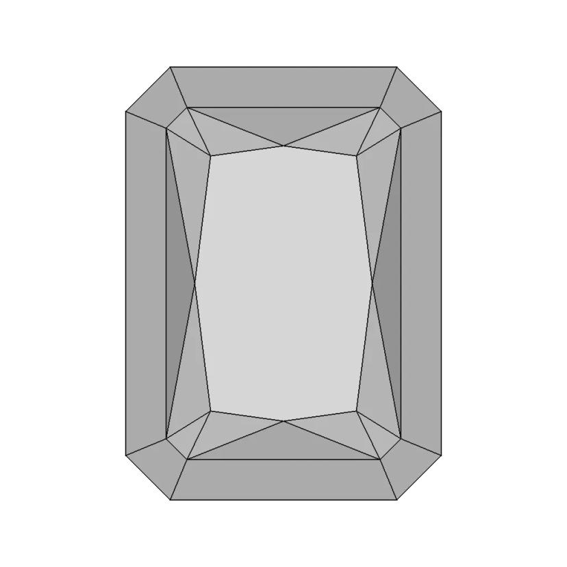 Radiant Cut Diamond | High-Quality CAD Model
