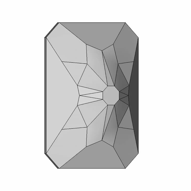 Radiant Cut Diamond | High-Quality CAD Model
