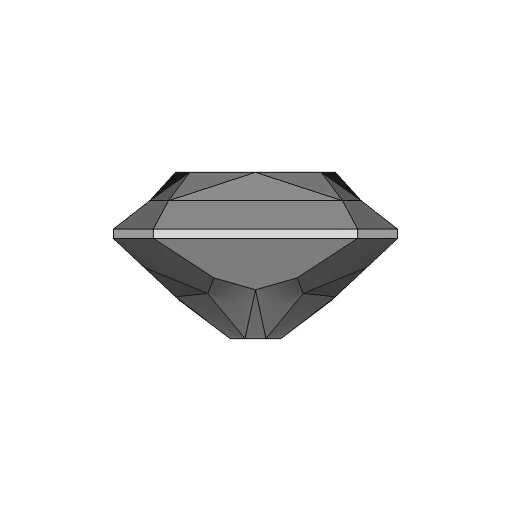 Radiant Cut Diamond | High-Quality CAD Model_90_0_degree_snapshot