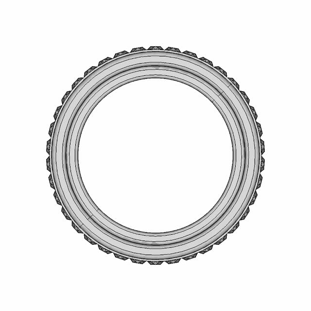 Luxurious Rose Gold Jewellery Ring - Standard Mechanical Component