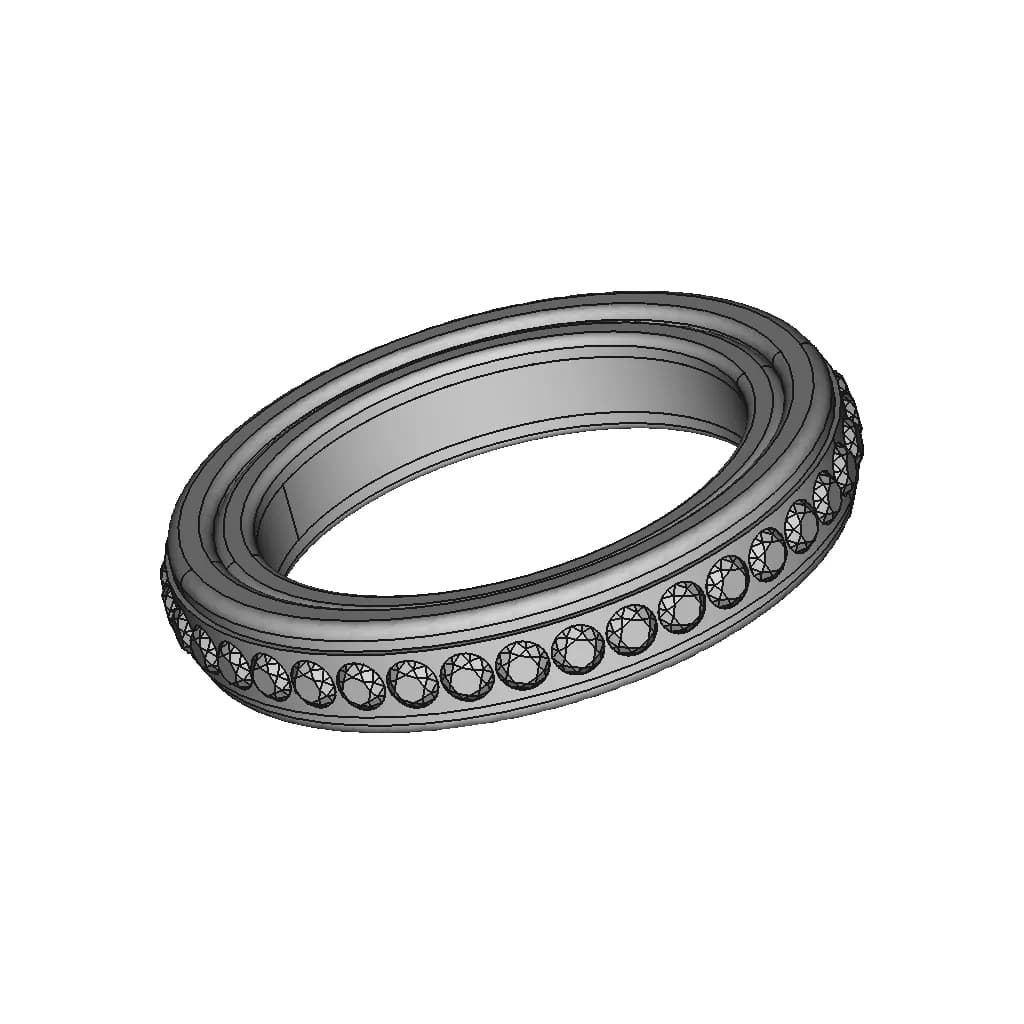 Luxurious Rose Gold Jewellery Ring - Standard Mechanical Component_60_30_degree_snapshot