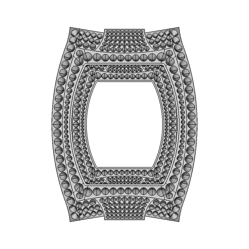 Gold Watch Case And Diamond | 3D Engineering Design File_270_0_degree_snapshot