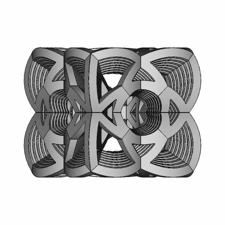 Nested Flowing Cube | High-Quality CAD Model