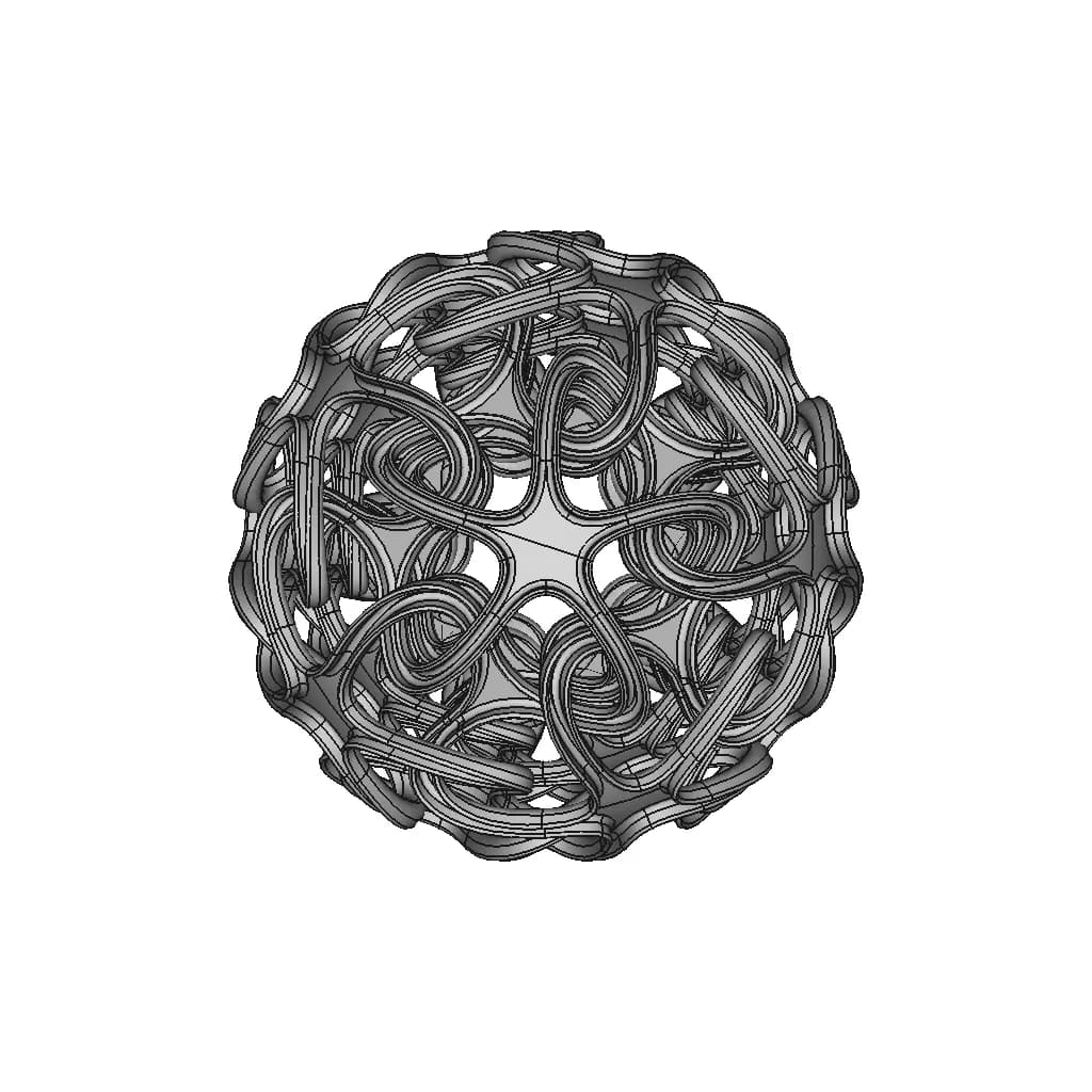 Complex Interlinked Star | High-Quality CAD Model_90_0_degree_snapshot
