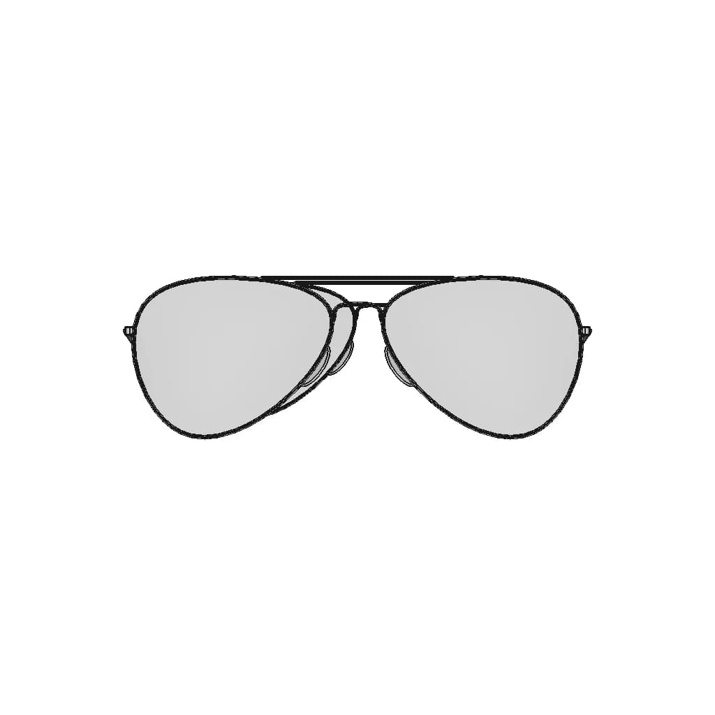 Ray-Ban Rb3025 L0205 58 - Downloadable CAD Representation_0_0_degree_snapshot