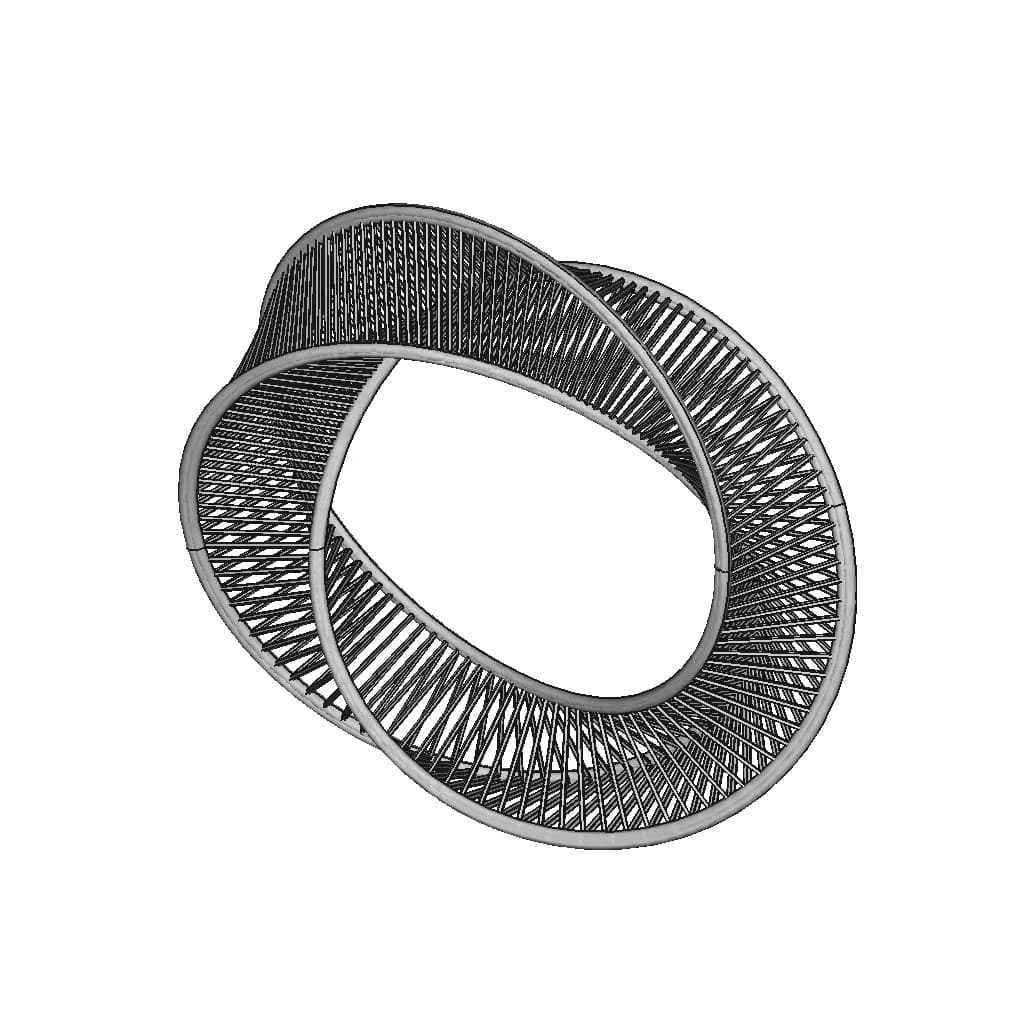 Mobius Bracelet | High-Quality CAD Model_60_30_degree_snapshot
