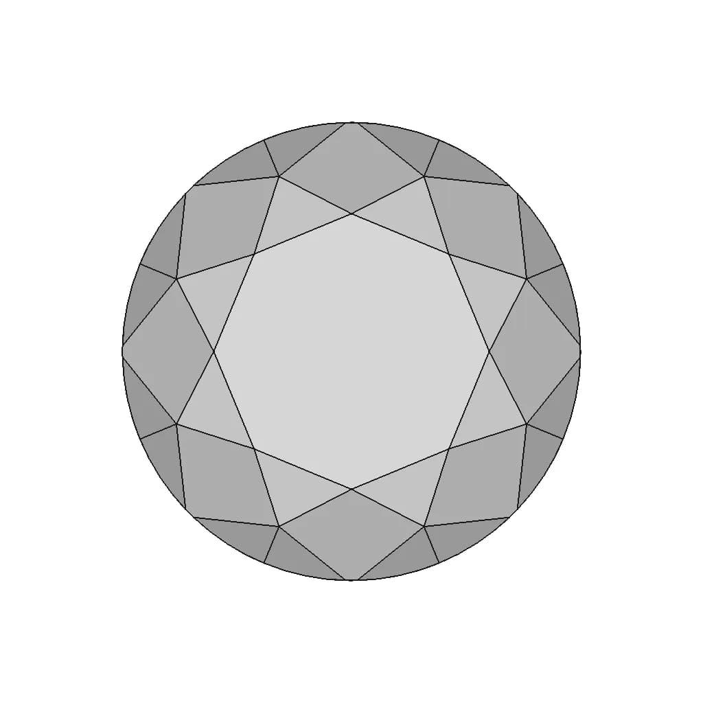 Diamond - Ideal Cut - Fully Paramteric - Downloadable CAD Representation_0_0_degree_snapshot