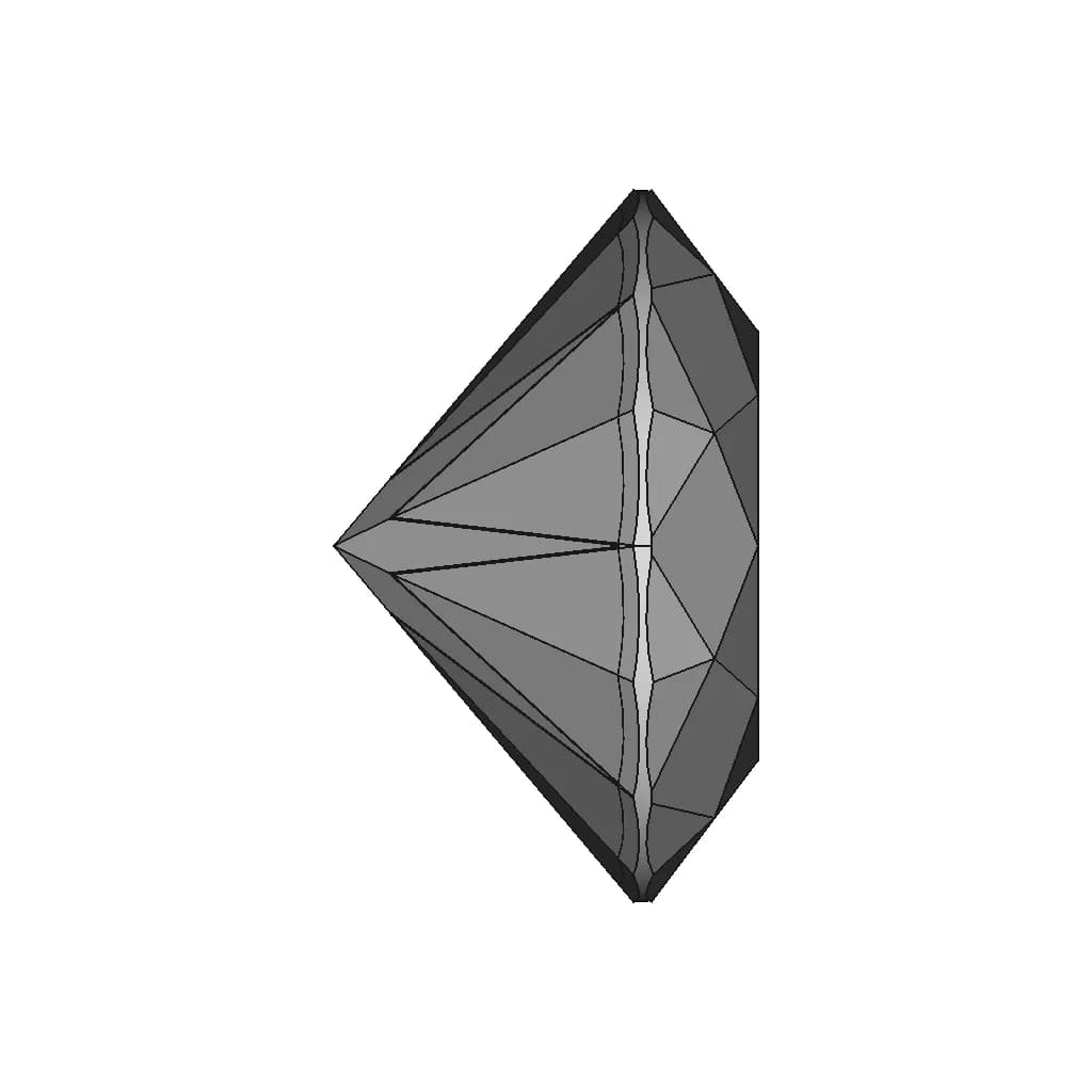 Diamond - Ideal Cut - Fully Paramteric - Downloadable CAD Representation_0_270_degree_snapshot