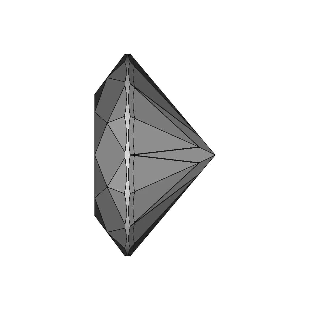 Diamond - Ideal Cut - Fully Paramteric - Downloadable CAD Representation_0_90_degree_snapshot