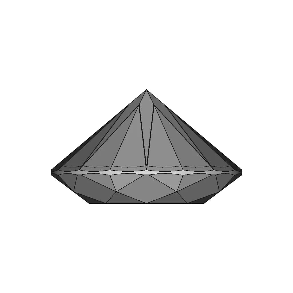 Diamond - Ideal Cut - Fully Paramteric - Downloadable CAD Representation_270_0_degree_snapshot