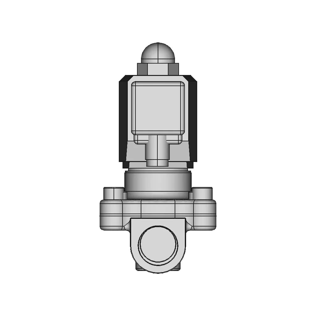 Solenoid Velve 220V. Электромагнитный Клапан 220В. | High-Quality CAD Model_90_0_degree_snapshot