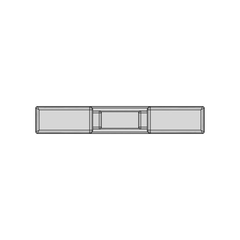 Minimalist Square Platinum Ring - Downloadable CAD Representation