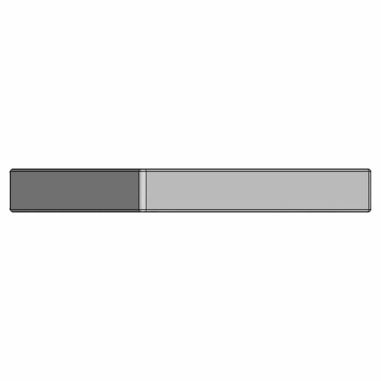 Minimalist Square Platinum Ring - Downloadable CAD Representation