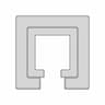 Minimalist Square Platinum Ring - Downloadable CAD Representation_270_0_degree_snapshot