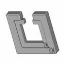 Minimalist Square Platinum Ring - Downloadable CAD Representation_60_30_degree_snapshot