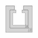 Minimalist Square Platinum Ring - Downloadable CAD Representation_90_0_degree_snapshot