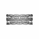 Italic Trilogy Weave Ring White Gold Yellow Green - Downloadable CAD Representation_0_0_degree_snapshot