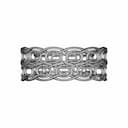 Italic Trilogy Weave Ring White Gold Yellow Green - Downloadable CAD Representation_0_90_degree_snapshot