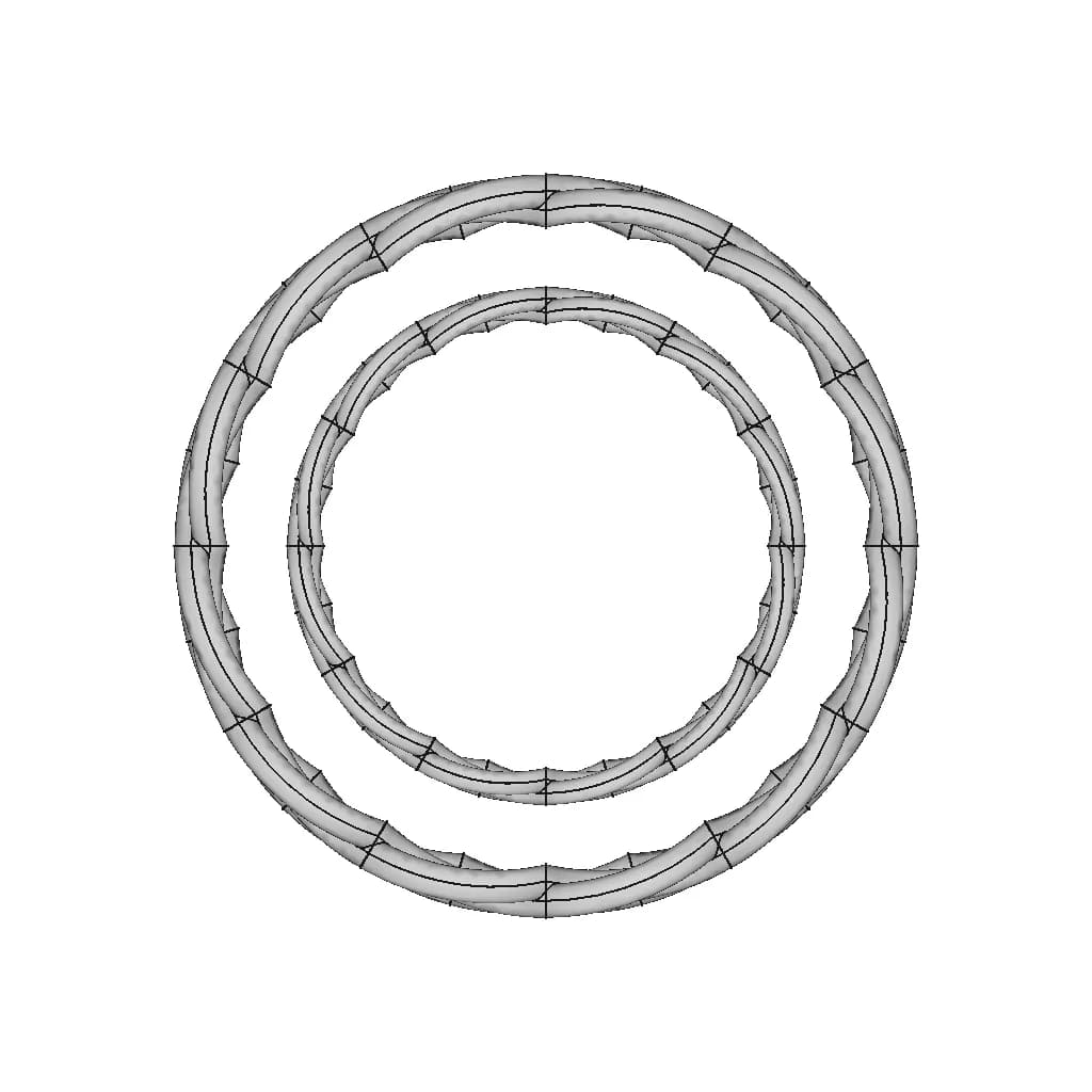 Italic Trilogy Weave Ring White Gold Yellow Green - Downloadable CAD Representation_270_0_degree_snapshot