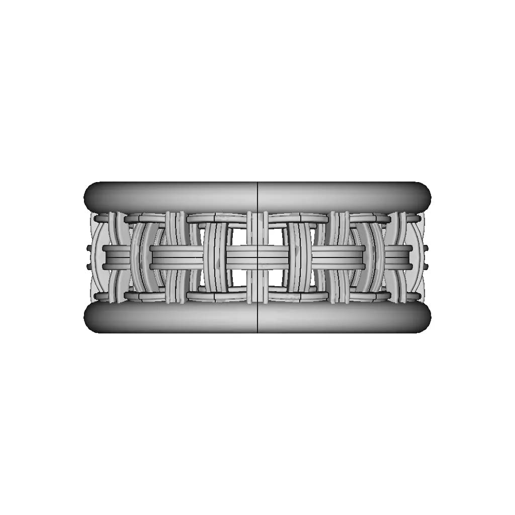 Intertwining Ring In Yellow Rose And White Gold - Downloadable CAD Representation_0_0_degree_snapshot