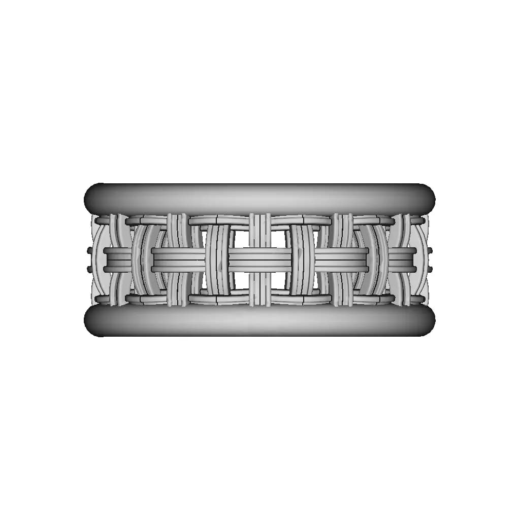 Intertwining Ring In Yellow Rose And White Gold - Downloadable CAD Representation_0_90_degree_snapshot