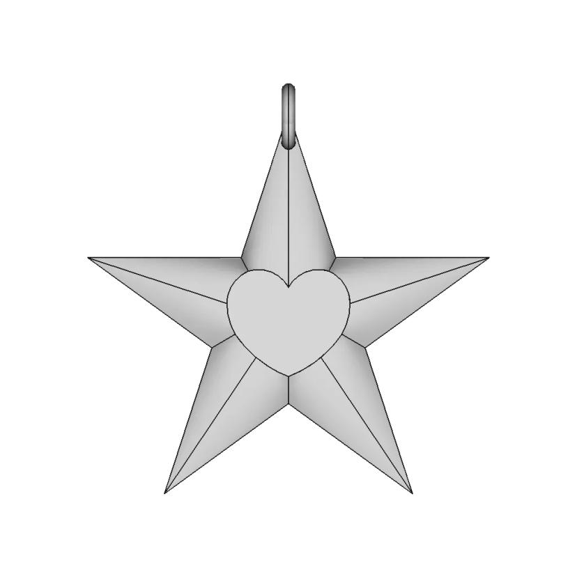 Valentines Star W/Heart | 3D Engineering Design File